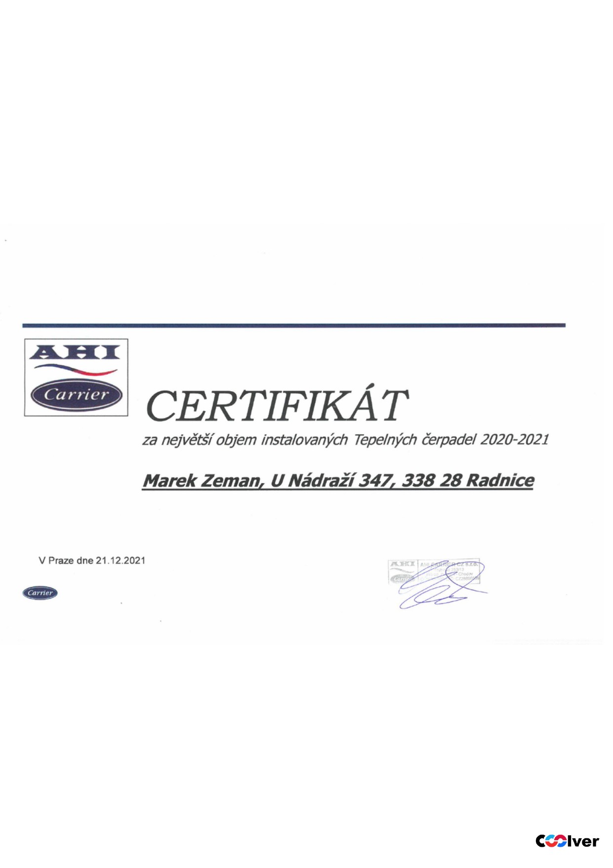 Certifikát